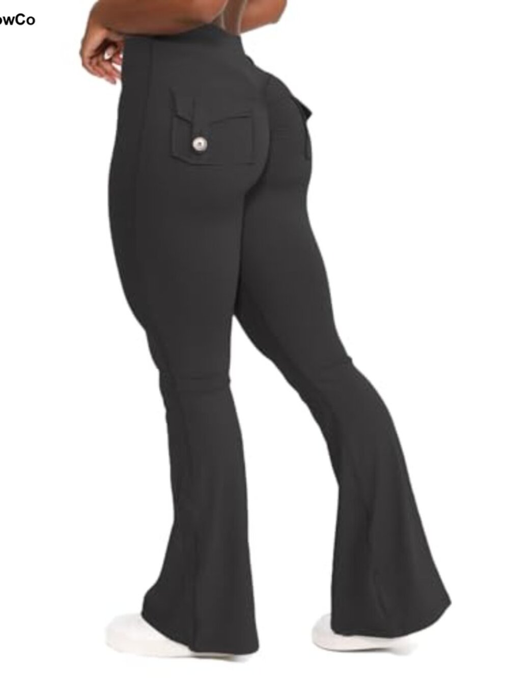 Flare Leggings Back Pockets Women Workout Scrunch Butt Lifting Gym Yoga Pants